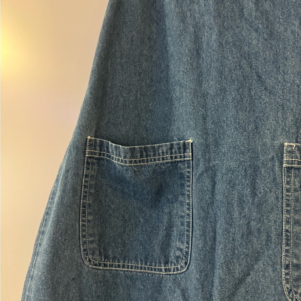 Vintage Embroidered Blue Denim Dress - Picture 5 of 14